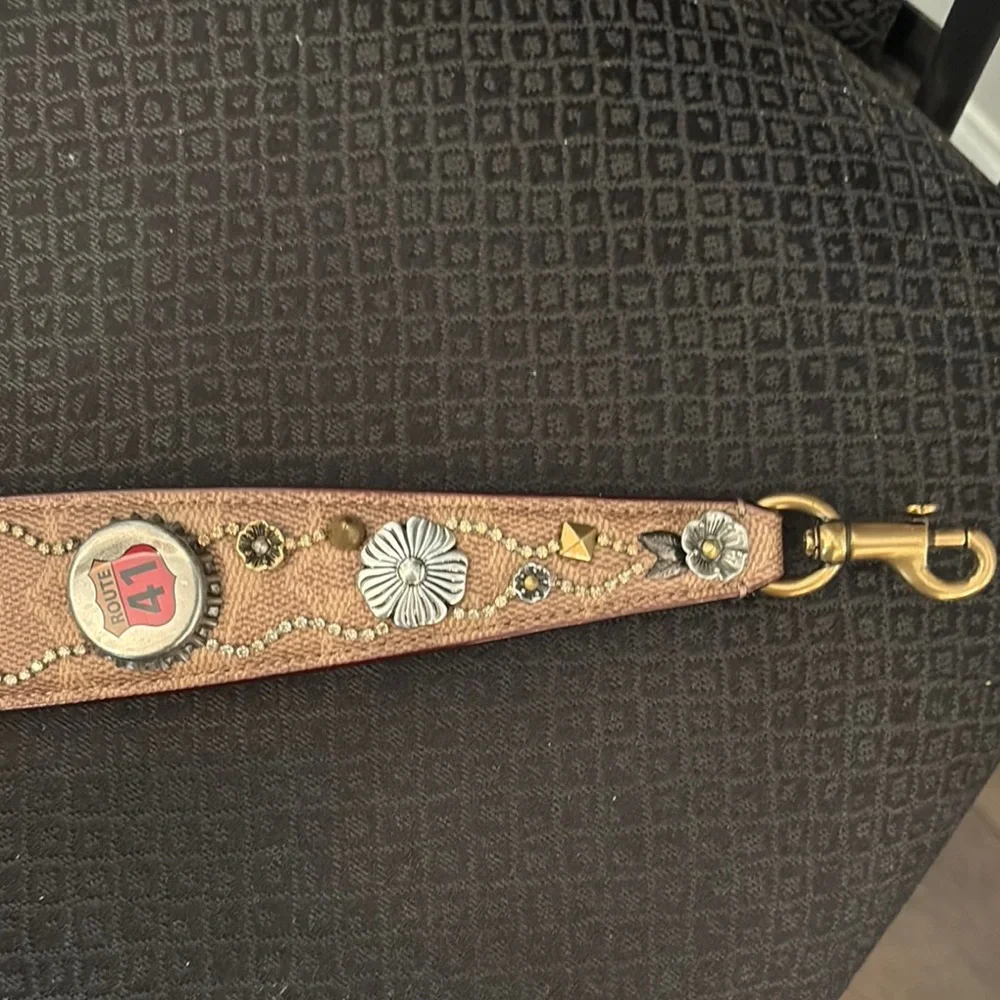 Coach Embellished Tan bag Strap - Picture 3 of 11